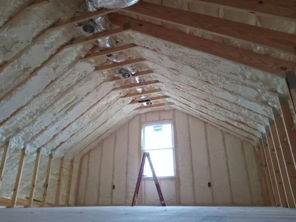Spray foam roofing application for Crawl Space Insulation project in Radcliff